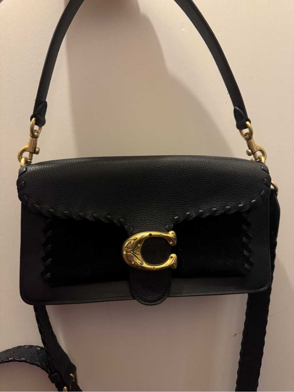 Coach Tabby 26 Whipstitched Black leather